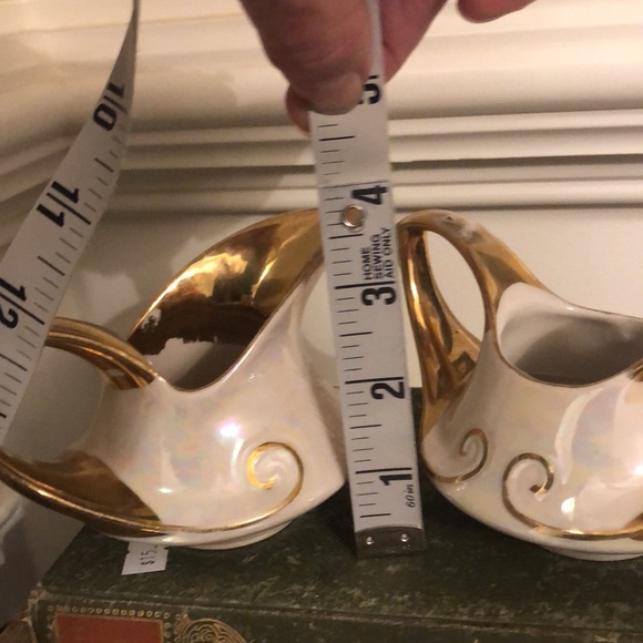 Vintage MCM luster ware creamer sugar set Kaso Made in USA - Picture 6 of 8